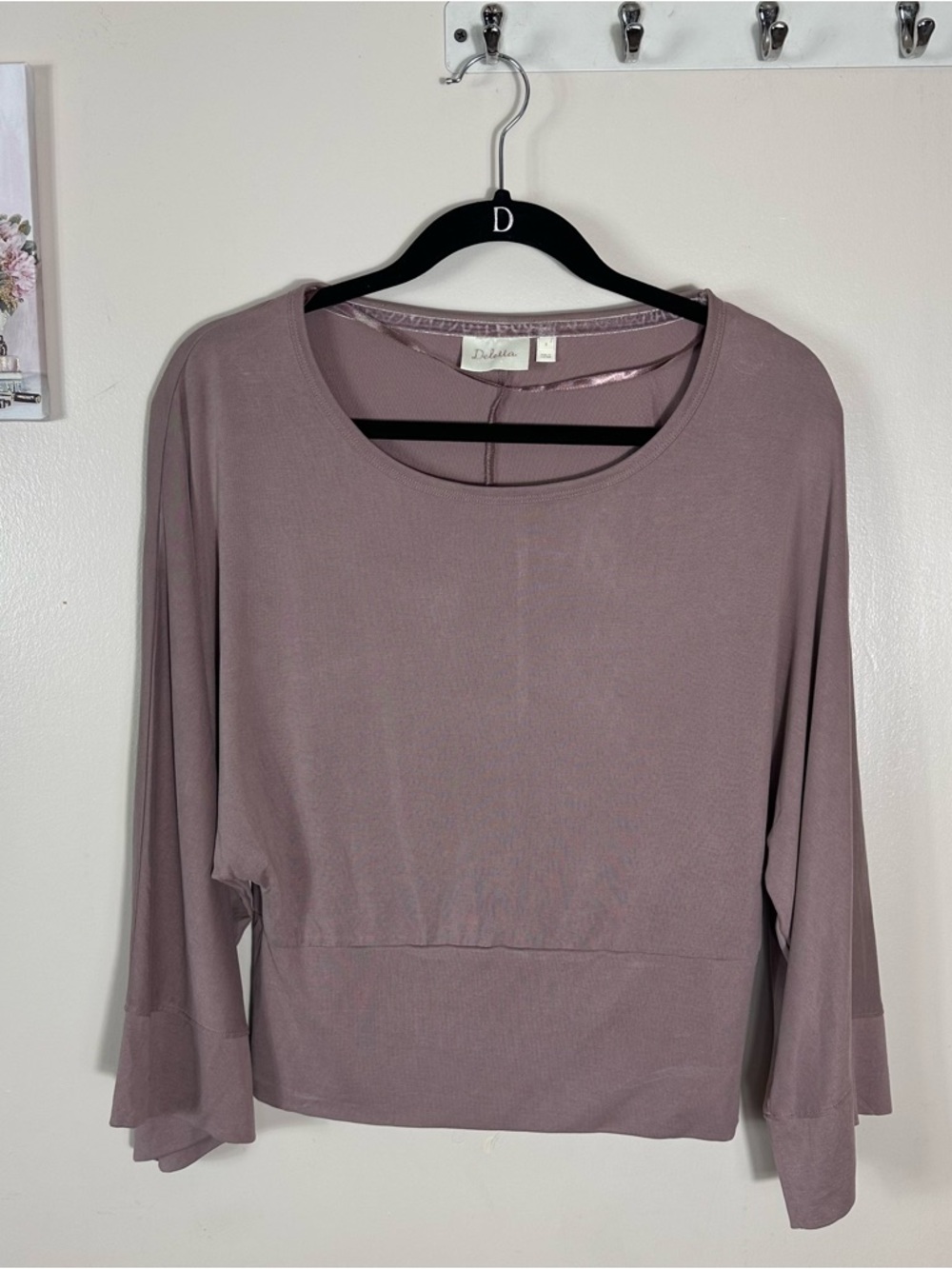 Deletta Muted Purple 3/4 Dolman
Sleeve Knit Top Women's